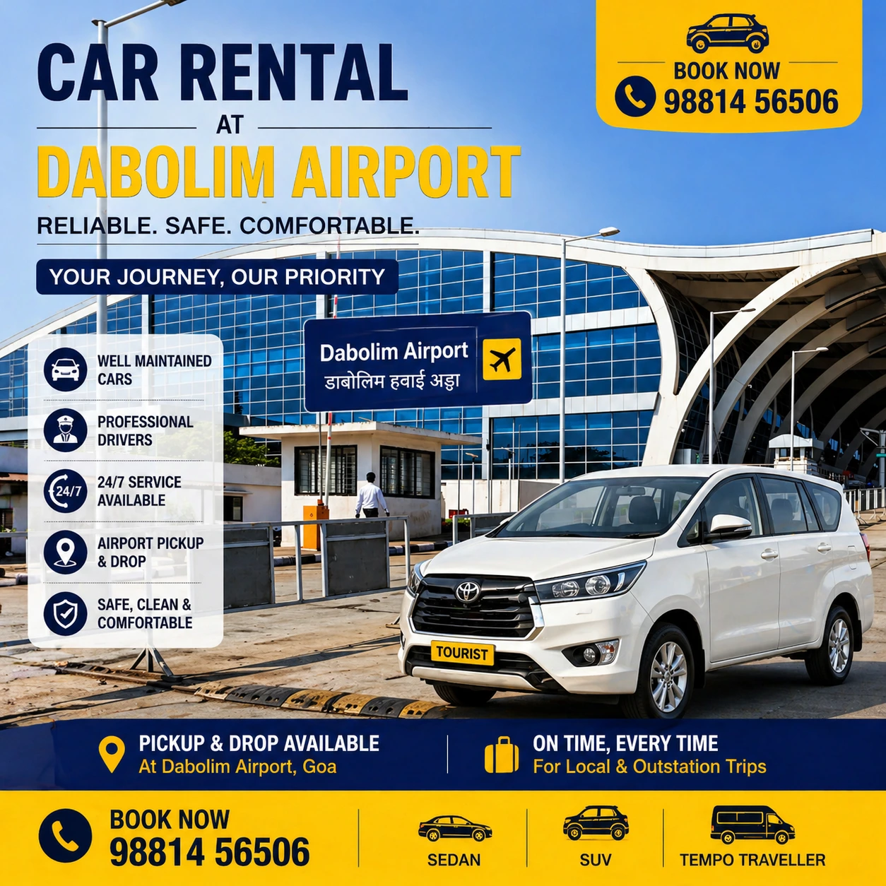 Car Rental at Dabolim Airport Goa