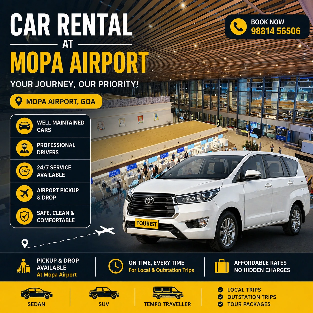 Car Rental at Mopa Airport Goa